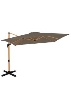 Parasol Pisogne 300x300cm - Cantilever Square Taupe Wood