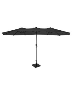 Parasol Iseo 460x270cm anthracite/black combi - With parasol base GP509XX