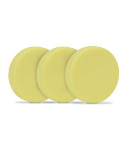 Foam polishing pads 150mm - 3 pcs, yellow