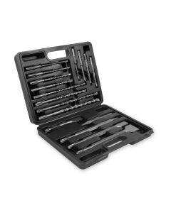 Drill & chisel set SDS-Plus  - 17 pcs.