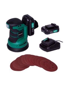 Random orbital sander 20V Set 2.0 Ah 2 batteries