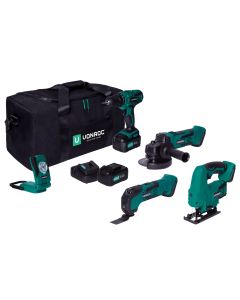 Toolbag set + 4x machine 2x4,0Ah 1x charger