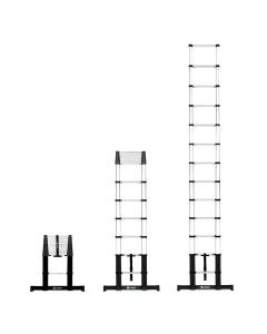 Telescopic ladder 3.8m with soft close and anti-slip feet 